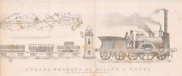 Strada ferrata Milano-Monza, 1840